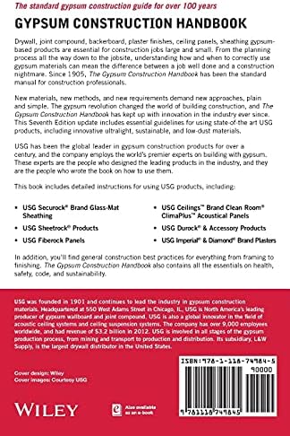 The Gypsum Construction Handbook (RSMeans) by USG