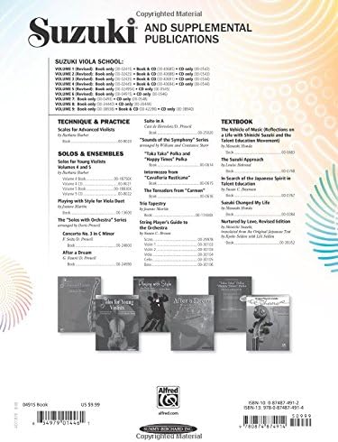Suzuki Viola School, Vol. 6, Viola Part by Alfred Music