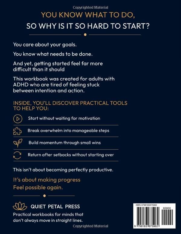 The ADHD Procrastination Workbook: An Anti-Procrastination System for Adults Who Keep Getting Stuck (The ADHD Blueprint Series) by Quiet Petal Press