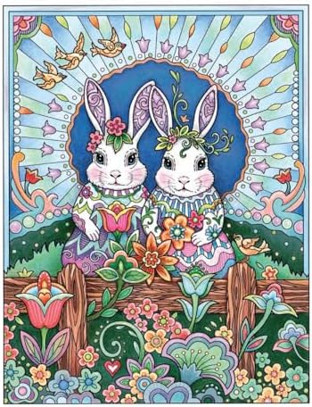 Creative Haven Boho Bunnies Coloring Book (Adult Coloring Books: Animals) by Marjorie Sarnat
