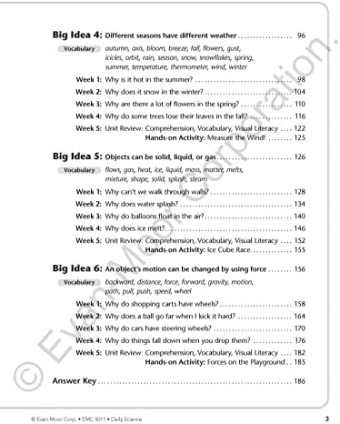 Evan-Moor Daily Science, Grade 1 Homeschooling and Classroom Resource Workbook, Printable Worksheets, Teaching Edition, Earth, Life, and Physical Science, Vocabulary, Test Prep, Hands-On Projects by Evan-Moor Educational Publishers