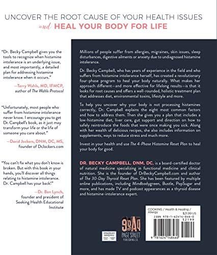 The 4-Phase Histamine Reset Plan: Getting to the Root of Migraines, Eczema, Vertigo, Allergies and More by Dr. Becky Campbell