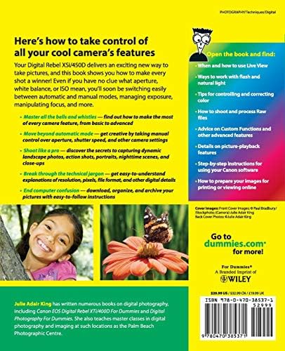 Canon EOS Digital Rebel XSi/450D For Dummies by Julie Adair King