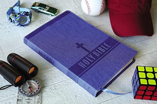 NIV, Bible for Kids, Large Print, Leathersoft, Blue, Red Letter, Comfort Print: Thinline Edition (Easy-to-Read, Easy-to-Carry) by Zondervan