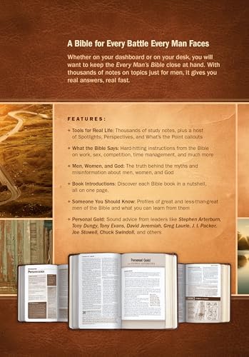 Every Man's Bible NIV, Deluxe Heritage Edition, TuTone (LeatherLike, Brown/Tan) by Tyndale