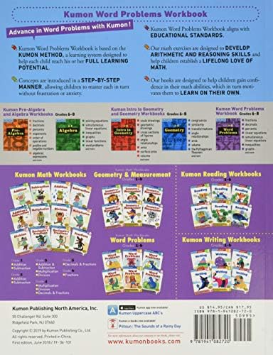 Kumon Word Problems-Grades 6-8 (Kumon Middle School Math Workbooks) (Kumon Math Workbooks) by Kumon Publishing