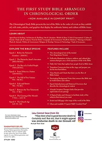 NKJV, Chronological Study Bible, Hardcover, Comfort Print: Holy Bible, New King James Version by Thomas Nelson