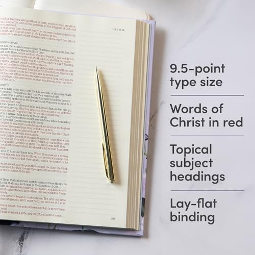 KJV Notetaking Bible, Large Print Hosanna Revival Edition, Lavender/Peach Cloth Over Board, KJV Holy Bible, Red Letter, Single-Column, Journaling Space, Reading Plan, Easy-to-Read Bible Slab Type by Holman Bible Publishers