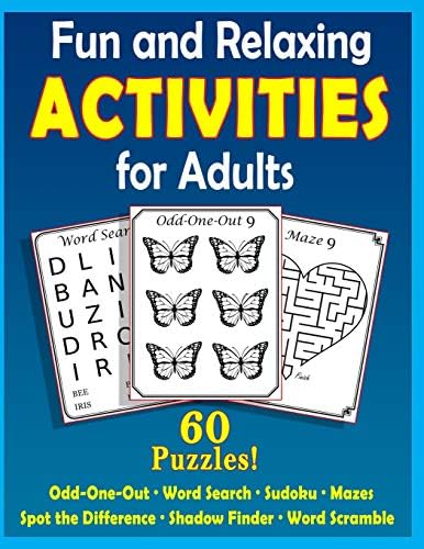 Fun and Relaxing Activities for Adults: Puzzles for People with Dementia [Large-Print] (Easy Activities) by Mighty Oak Books