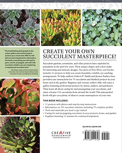 Succulents for Your Home and Garden: A Guide to Growing 191 Beautiful Varieties & 11 Step-by-Step Crafts and Arrangements (Creative Homeowner) Gardening, Crafting, and Plant Care by Gideon Smith