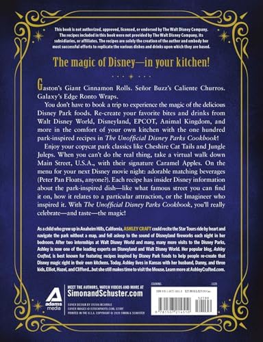 The Unofficial Disney Parks Cookbook: From Delicious Dole Whip to Tasty Mickey Pretzels, 100 Magical Disney-Inspired Recipes (Unofficial Cookbook Gift Series) by Ashley Craft