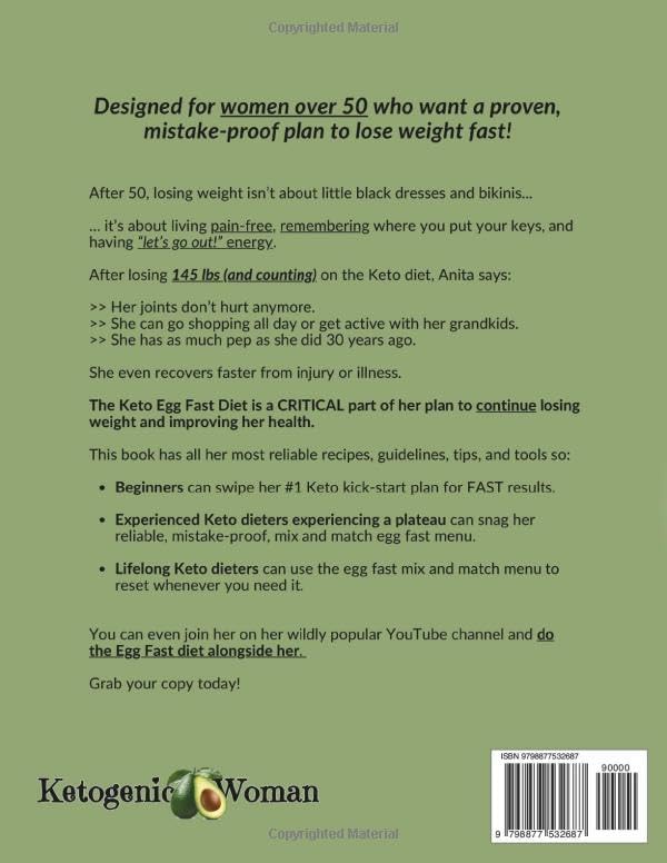 Keto Egg Fast Diet Recipe & Cookbook [With Easy Mix And Match Meal Plan]: High Protein Keto & Carnivore Diet Cook Book For Women Over 50 [Beginners to ... 5 Day Transition Plan & Dairy Free Plan by Anita Breeze