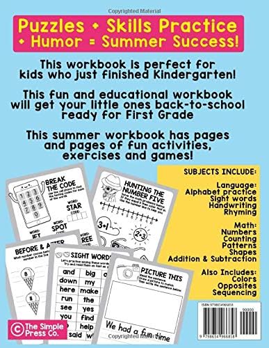 Big Summer Workbook: Bridging Grades K & 1: Getting ready for First Grade has never been more fun! by The Simple Press Company