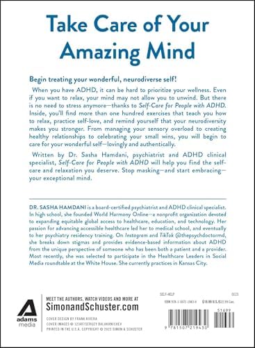 Self-Care for People with ADHD: 100+ Ways to Recharge, De-Stress, and Prioritize You! by Sasha Hamdani