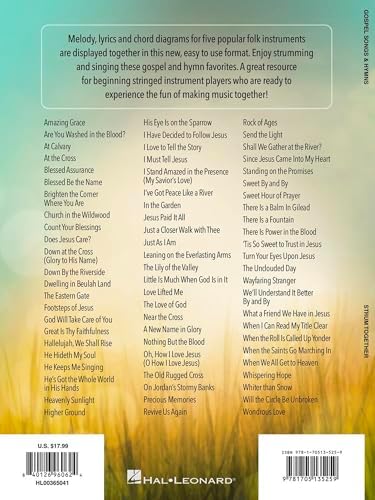 Gospel Songs & Hymns Strum Together | 70 Songs for Standard Ukulele Baritone Ukulele Guitar Mandolin and Banjo | Melody Lyrics & Chords by Mark Phillips