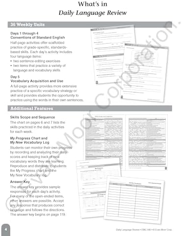 Evan-Moor Daily Language Review, Grade 4, Activities, Homeschooling and Classroom Resource Workbook, Reproducible Worksheets, Teacher Edition, Daily Practice, Skills Assessment, Grammar, Punctuation by Evan Moor