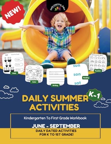 Daily Summer Activities K and 1: Kindergarten To First Grade Workbook by Daily Learning