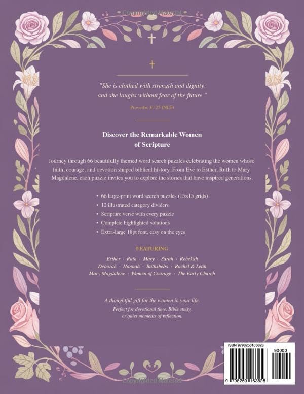 Large Print Word Search Puzzles for Adults and Seniors: Women of the Bible | 66 Faith-Themed Scripture Puzzles with Full Solutions by Robert M Williams