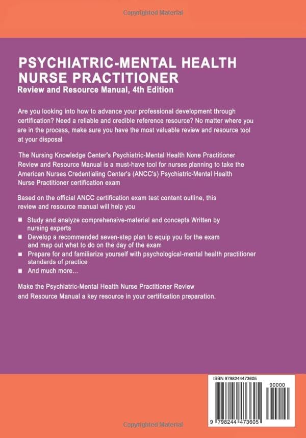 New India Publications Psychiatric-Mental Health Nurse Practitioner Review and Resource Manual, 4th Edition Paperback 2026 by Delilah Smith