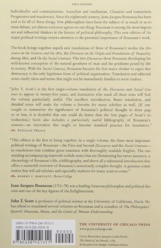 The Major Political Writings of Jean-Jacques Rousseau: The Two "Discourses" and the "Social Contract" by Jean-Jacques Rousseau