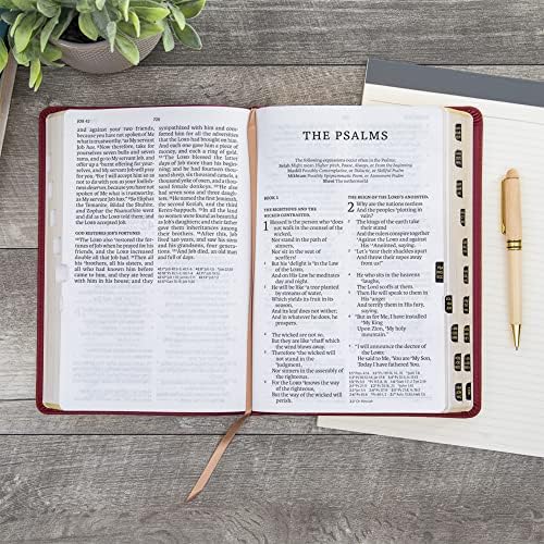 NASB Super Giant Print Reference Bible, Burgundy LeatherTouch, Indexed by Holman Bible Publishers