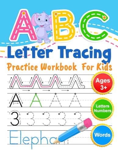 ABC Letter Tracing Practice Workbook for Kids: Learning To Write Alphabet, Numbers and Line Tracing. Handwriting Activity Book For Preschoolers, Kindergartens. by Coloring Book Kim