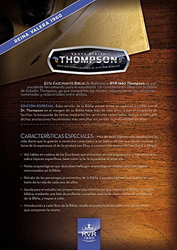 RVR60, Biblia de Referencia Thompson, Edición especial para el estudio Bíblico, Leathersoft (Spanish Edition) by Charles Thompson
