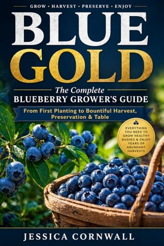 Blue Gold: The Complete Blueberry Grower’s Guide: Grow, Care, and Harvest Abundant Blueberries at Home — Soil, Varieties, Pruning, Containers, Pest Control & Preservation (Grow Food Anywhere Series) by Jessica Cornwall