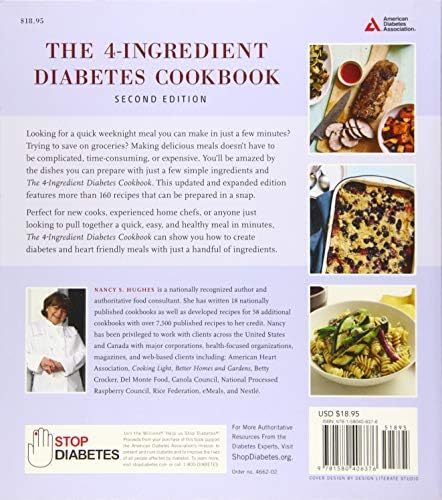 The 4-Ingredient Diabetes Cookbook: Simple, Quick and Delicious Recipes Using Just Four Ingredients or Less! by Nancy S. Hughes