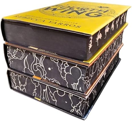 Empyrean Series Deluxe Edition (3 Book Set) – Fourth Wing, Iron Flame, Onyx Storm by Rebecca Yarros – Sprayed Edges Hardcover Collection by Rebecca Yarros