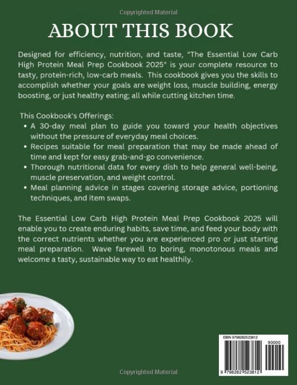The Essential Low Carb High Protein Meal Prep Cookbook 2025: Flavorful and Nutritious Dishes that Support Your Active Way of Life by LILLY J. DAVIDSON