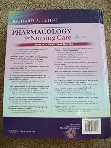 Pharmacology for Nursing Care by Richard A. Lehne