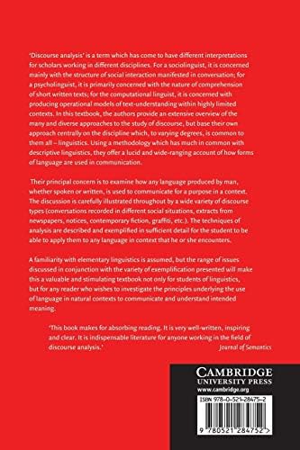 Discourse Analysis (Cambridge Textbooks in Linguistics) by Gillian Brown