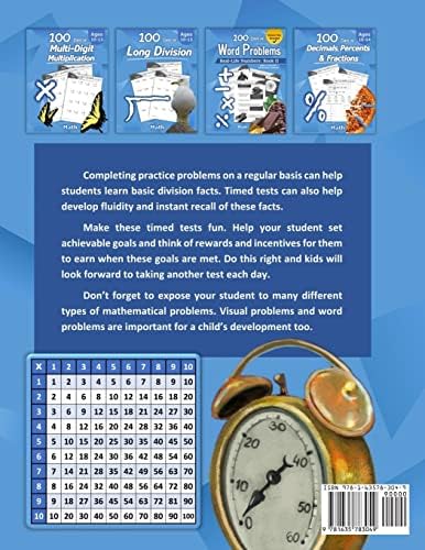Humble Math - 100 Days of Timed Tests: Division: Grades 3-5, Math Drills, Digits 0-12, Reproducible Practice Problems by Humble Math