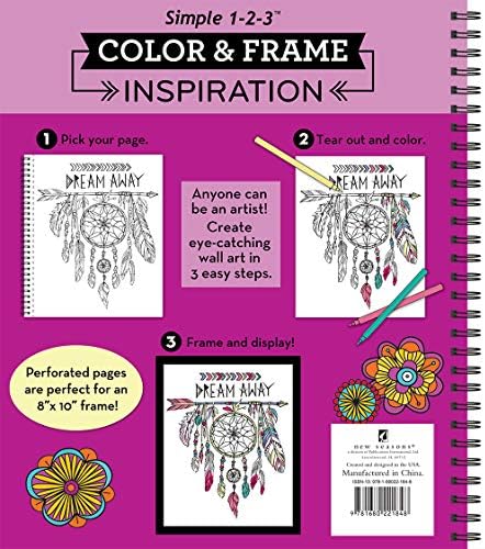 Color & Frame - Inspiration (Adult Coloring Book) by New Seasons