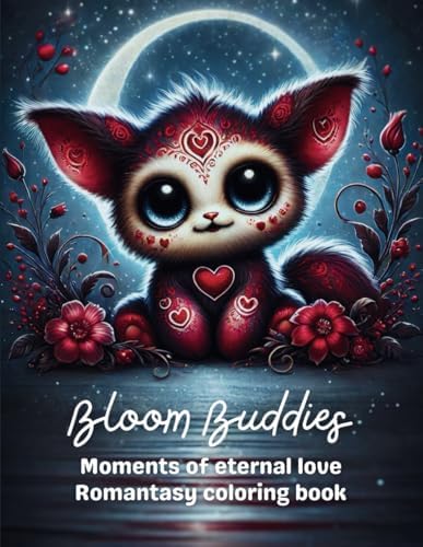 Bloom Buddies - Moments of Eternal Love: A romantasy coloring book for teens and adults with over 50 adorable creatures struck by cozy love (Varius ... Enchanted Creatures, and Mythical Creatures) by Mihai Iancu