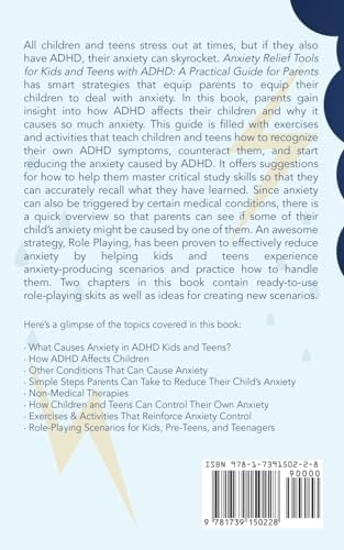 Anxiety Relief Tools For Kids and Teens with ADHD: A PRACTICAL GUIDE FOR PARENTS: Mindfulness Strategy for Kids and Teens with ADHD and Anxiety by Eunice Churchill