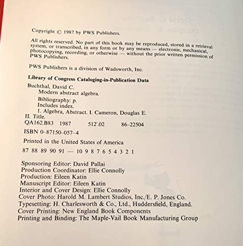 Modern Abstract Algebra by David C. Buchthal
