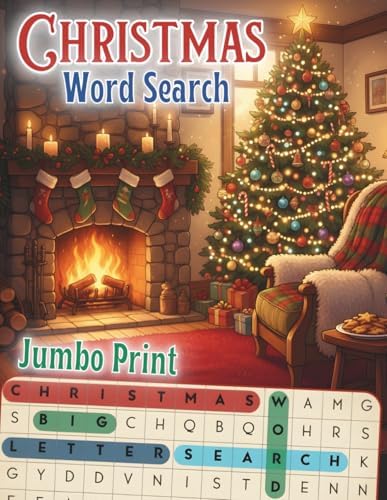 Jumbo Christmas Word Search For Adults & Seniors: Extra Large Print Christmas Word Search Book | Big Letters With 30-Point Font Size | 1,400+ Festive Words to Find | Easy-to-Read Holiday Puzzle Gift by Happytude Press