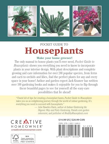 Pocket Guide to Houseplants: Over 240 Easy-Care Favorites (Creative Homeowner) Complete Plant Guide with 300+ Photos and Illustrations in a Handy 5 x 7 Size to Help You Choose Plants at the Store by Jack Kramer