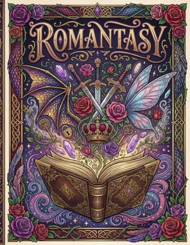 Romantasy: A Romantic Fantasy Coloring Book of Dark Romance, Magical Fantasy Creatures, & Enchanted Love Story Moments by Maker Bee