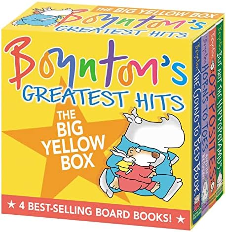 Boynton's Greatest Hits The Big Yellow Box (Boxed Set): The Going to Bed Book; Horns to Toes; Opposites; But Not the Hippopotamus by Sandra Boynton