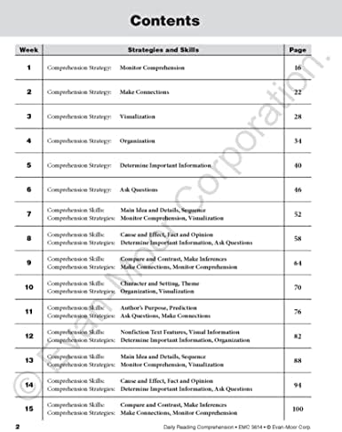 Evan-Moor Daily Reading Comprehension, Grade 4 - Homeschooling & Classroom Resource Workbook, Reproducible Worksheets, Teaching Edition, Fiction and Nonfiction, Lesson Plans, Test Prep by Evan-Moor Educational Publishers