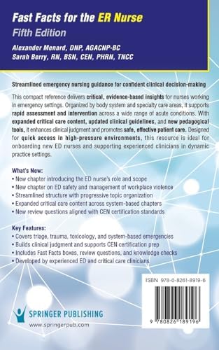 Fast Facts for the ER Nurse by Alexander Menard DNP AGACNP-BC