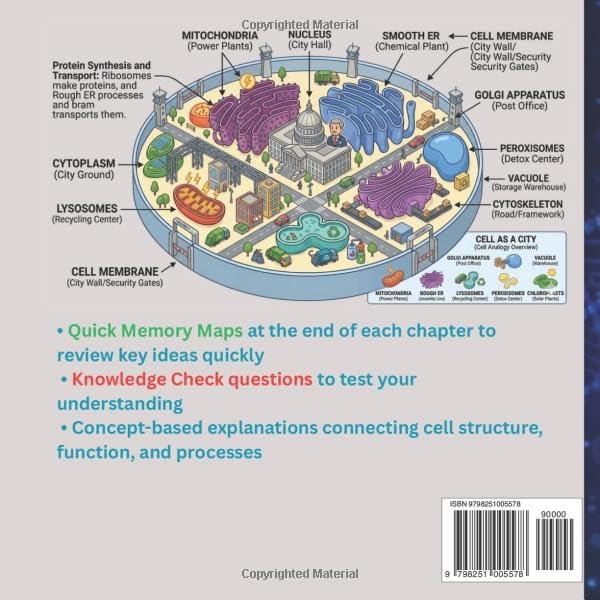 Cell Biology: Structure, Function, and Life: A Visual Guide to Cells, Organelles, Genetics, and Cellular Processes with Memory Maps, Clear Diagrams, and Knowledge Tests by esmart chubs