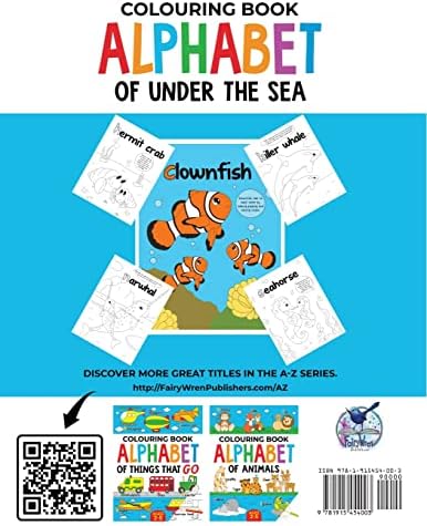 Under the Sea Colouring Book for Children: Alphabet of Sea Life: Ages 2-5 (Alphabet - Colour and Learn (Ages 2-5)) by FairyWren Publishing