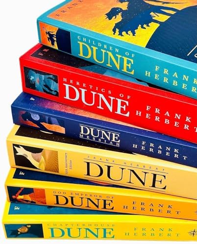 Dune Series 6 Books Collection Set By Frank Herbert (Children Of Dune, Dune, Dune Messiah, God Emperor of Dune, Heretics of Dune, Chapter House Dune) by Frank Herbert