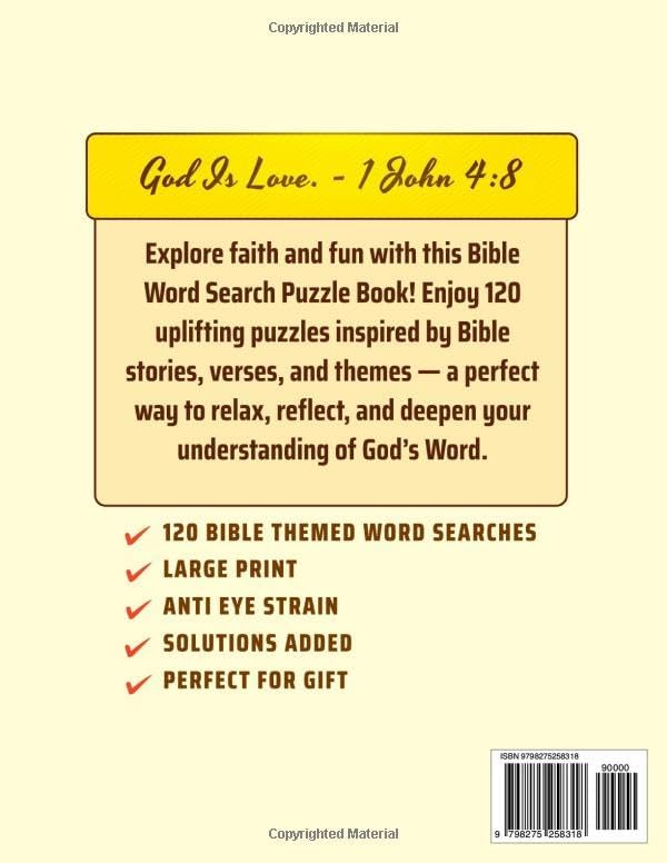 Large Print Bible Word Search: Faith-Based Christian Puzzle Book for Adults & Seniors: 120 Large Print Scripture Word Searches for Adults & Seniors – ... (Faith and Scripture Puzzle Library) by EverFaith Publishing