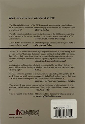 Theological Dictionary of the Old Testament, Vol. 11 by G. Johannes Botterweck