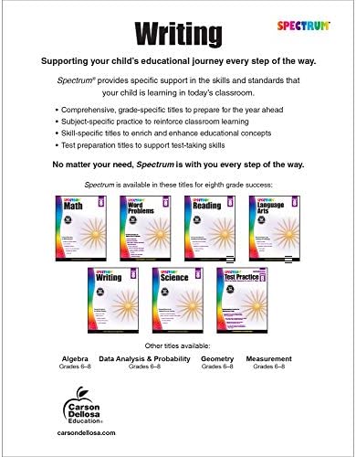 Spectrum | Writing Workbook | 8th Grade, 144pgs by Spectrum